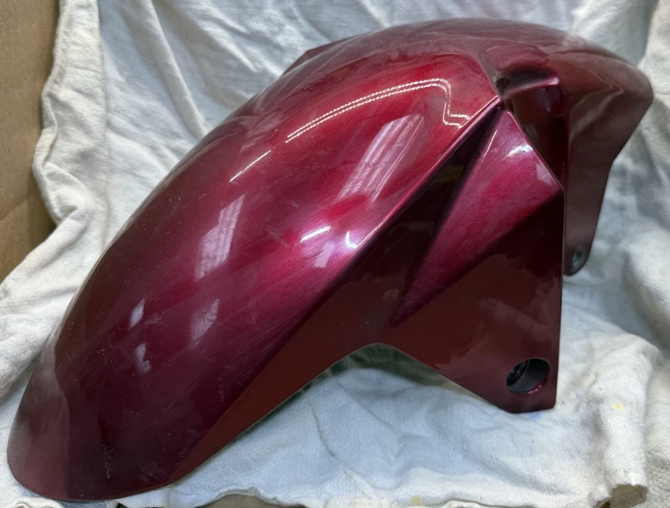 Guardabarros delantero para motocicleta Suzuki Sv650 2007 Candy Sonoma rojo código de color YHL Foto 2 de 4