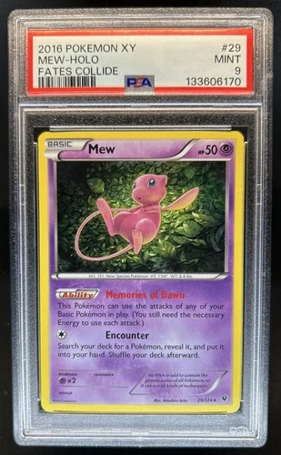 2016 Pokemon XY Fates Collide Mew Holo #29/124 PSA 9