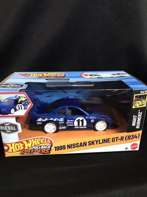 Hot Wheels Pull-Back Speeders 1999 Nissan Skyline GT-R R34 1:43 Scale