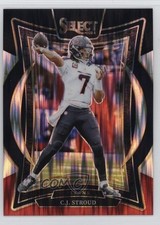 2024 Panini Select Concourse Black & Red Shock Prizm CJ Stroud #42 1cz3