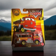 Disney Pixar Cars Race and Rescue RED Fire Truck 1:55 Metal Series 2025 