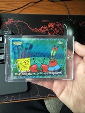 Topps Chrome SpongeBob We Aint Talking About This Flower Cloud Refractor 03/75 
