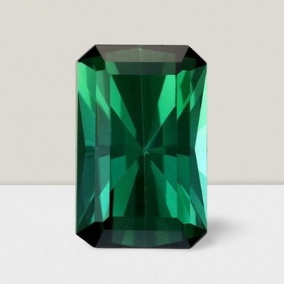 Green Tourmaline Octagon Cut Gemstone 4 Cts - 11x9 mm AAA+ Loose Gem #
