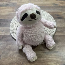 Warmies Pink Sloth Plush Microwavable Weighted Comfort Stuffed Animal 10”