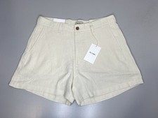 DL1961 Womens High Rise Short Linen White Size 30 Taylor Relaxed Off-White Color