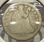 1843 Seated Liberty Half Dime 5C Silver US Coin
