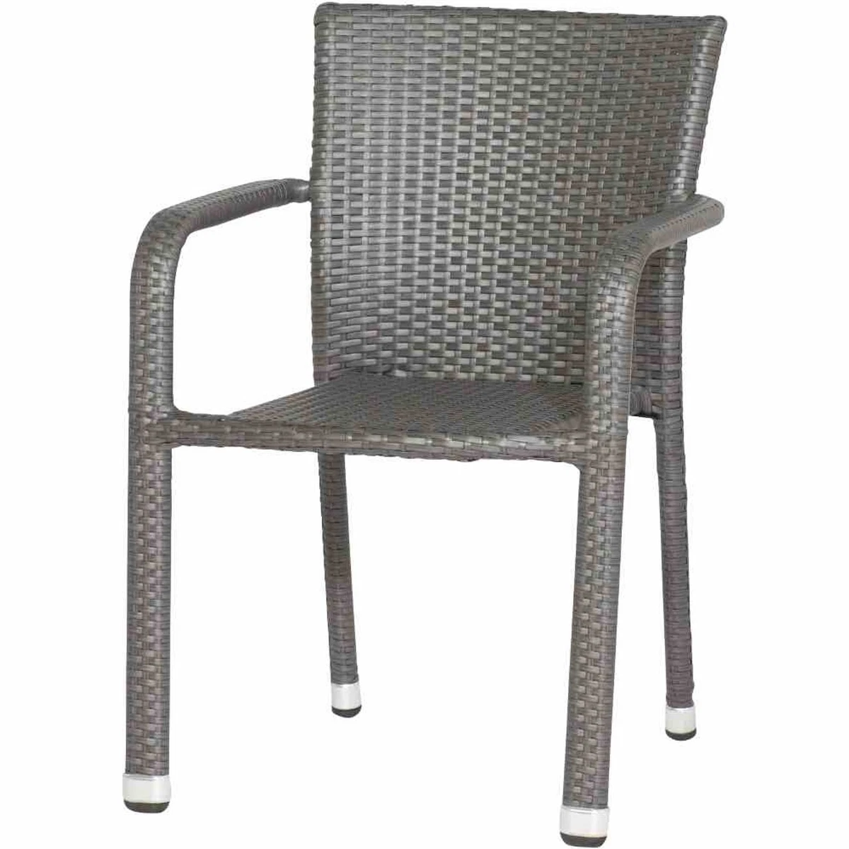 Minas Silla Apilable Marco Aluminio Negro, Superficie Acero Cubiertas Titan Neu
