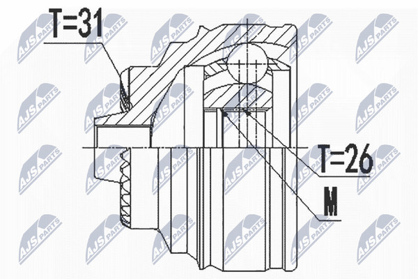 NTY Gelenksatz Antriebswelle NPZ-BM-022 FüR BMW 2Er Active Tourer F45 X2 F39 X1-image