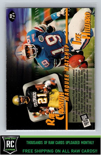 1997 Presseausweis Festzelt Matchups Rae Carruth / Ike Hilliard #MM7 - Bild 2 von 2