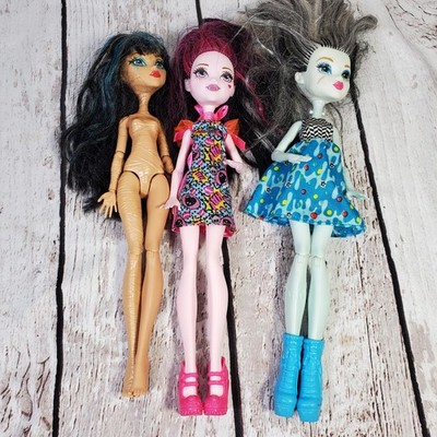 Monster High Doll Lot of 3 2015 2016 Frankie Stein Cleo Draculaura Mattel