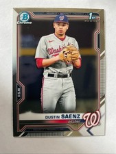 2021 Bowman Chrome Draft DUSTIN SAENZ 1st Bowman Washington NATIONALS #BDC-156