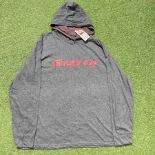 Snap-On Tools Grey Thin Red Logo Pullover Hoodie T Shirt Size Large L NWT