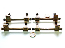 SPLENDIDO SET x4 [2 x COPPIA] ART DECO OTTONE MANIGLIE A STRAPPO CASSETTIERA/CASSETTIERA/MOBILI