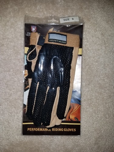 Heritage Gloves Crochet Black / Tan Riding Gloves Driving Gloves | eBay