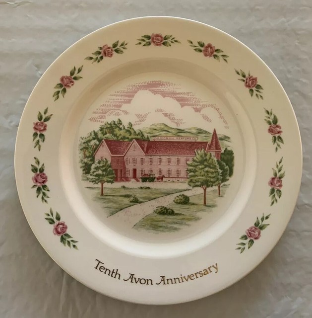 Vintage Avon Representative 10th Avon Anniversary Commemorative Plate
