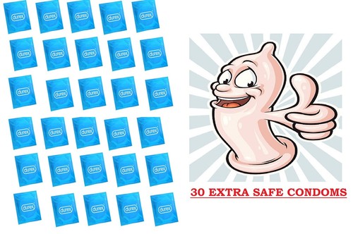 Durex Extra Safe and Lubricated Thick Latex Condoms - Pack of 30 - Picture 3 of 9