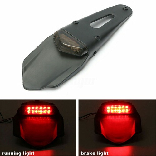 Motorcycle Tail Light  Fender LED Stop Brake Rear Lamp For Dirt Bike Smoke Lens - Picture 1 of 16