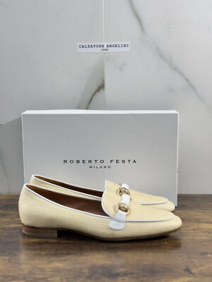 Roberto Festa Milan Women's Beige Casual Loafer 40