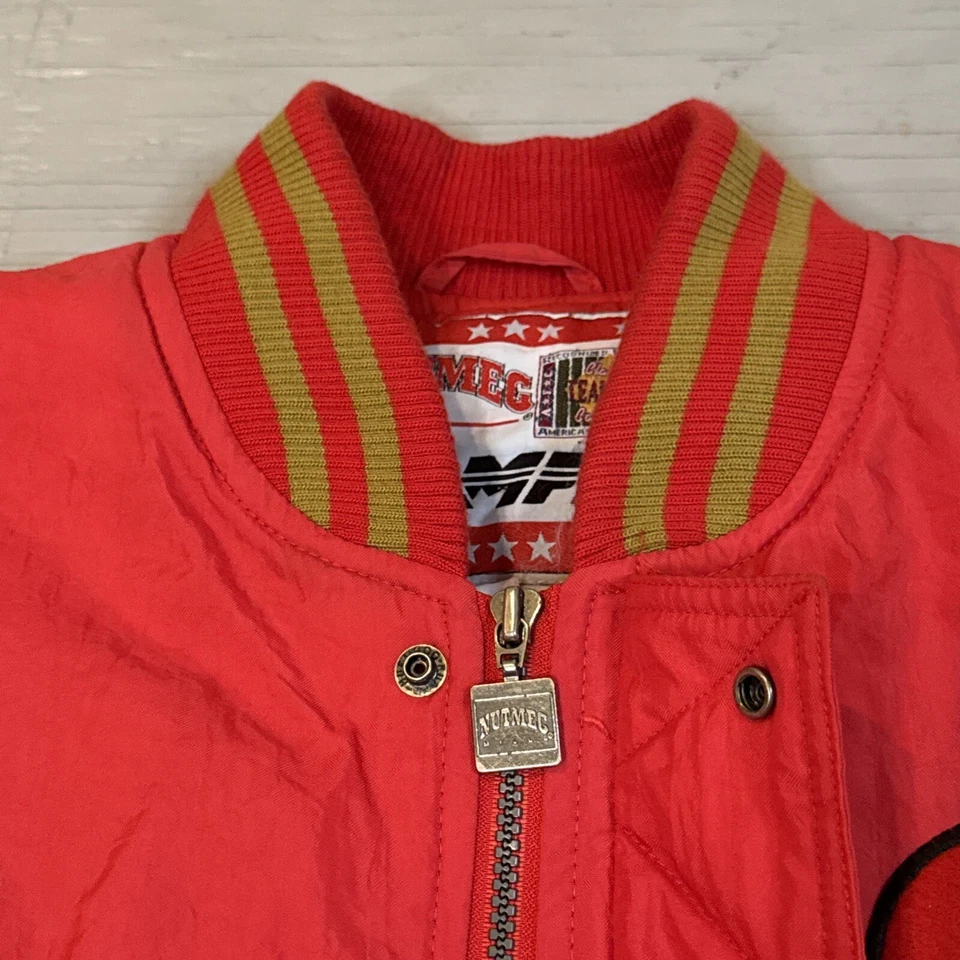 Vintage 90s NFL Nutmeg Campri San Francisco 49ers Full Zip Football Jacket Sz L - Image 3 of 4