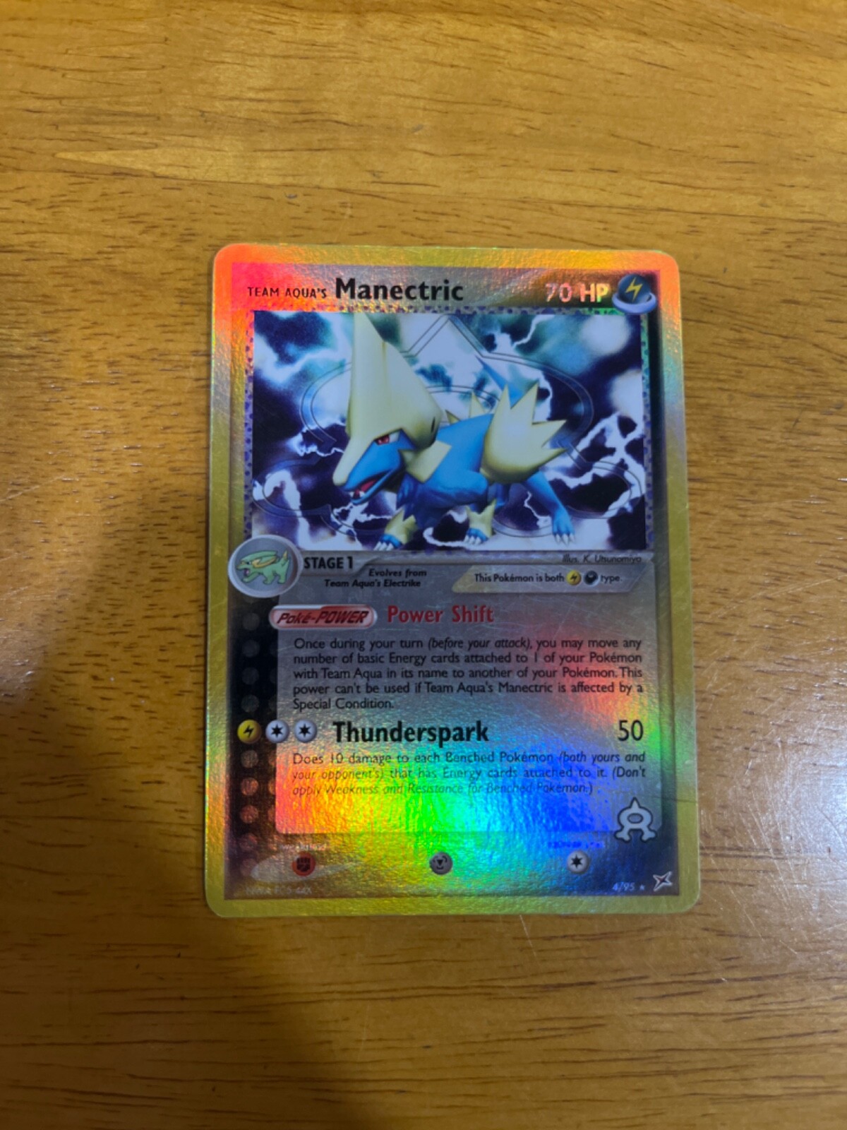 Team Aqua's Manectric 4/95 Team Magma vs Team Aqua Reverse Holo