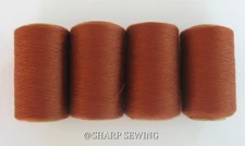 RUST #691 SPUN POLYESTER SERGER & QUILTING THREAD 4 TUBES 1000 YDS. EACH