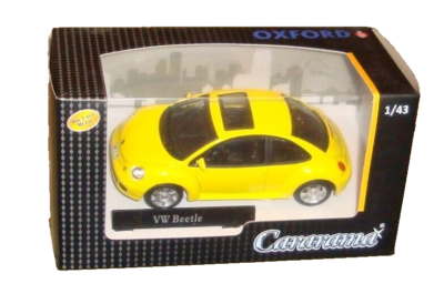 Volkswagen The Beetle イエロー ミニカー 1:43 VOLKSWAGEN BEETLE CAR - YELLOW - 1:43 scale - CARARAMA/OXFORD