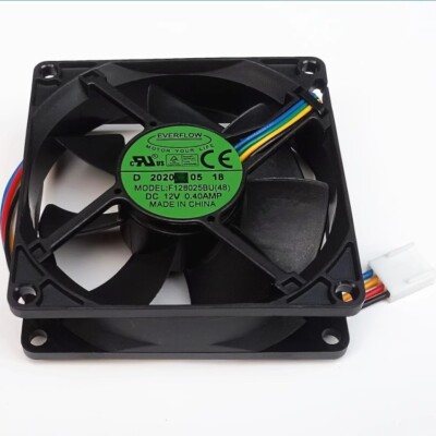 Ventola Di Raffreddamento 80mm X 25mm Compatibile Con Everflow F128025SU - 12V 0.40A PWM - 5