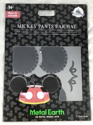 Disney Parks Mickey Mouse Pants Ear Hat Metal Earth 3D Model Kits Walt World NEW