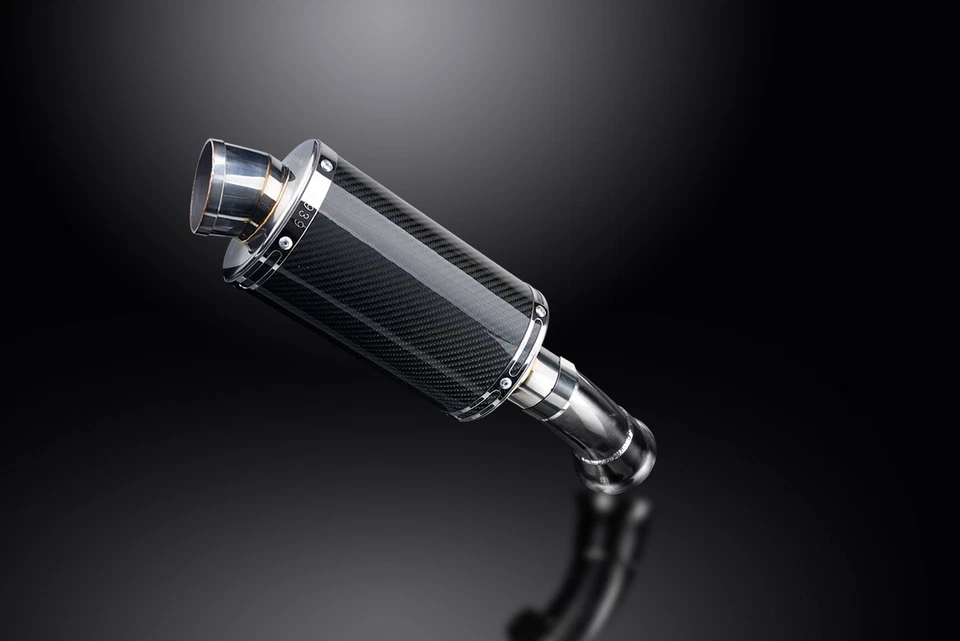 Kit silenciador carbono ovalado Ducati Hyperstrada 13-16 Hypermotard 939 16-18 9" Foto 3 de 4
