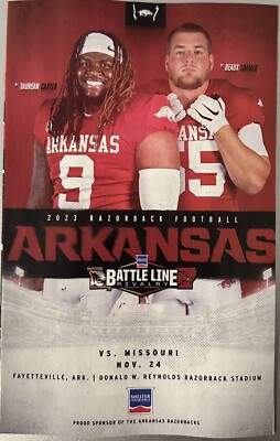 Arkansas Razorbacks Football Programs Arkansas Razorbacks SEC Football 2023 Season Missouri Game Program ...