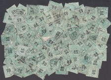 SOUTH AUSTRALIA GREEN 1d. “O.S.” THIN LETTERS CLOSE BULK (x100) (ID:131/D52032)