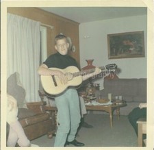 GUITAR BOY 60's 70's FOUND PHOTOGRAPH Color FREE SHIPPING Original VINTAGE 14 8