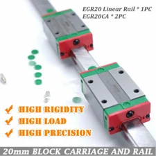 Linear Rail CNC Slide Linear Guide EGR20 Hiwin L300-2000mm +2pc EGH20CA Carriage