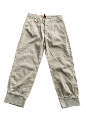 Pantaloni da donna capri verde in cotone Acquisti Online su