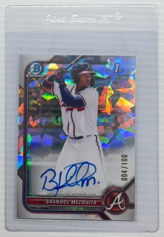 2022 Bowman Chrome Brandol Mezquita 1st Prospect Atomic Refractor Auto #004/100