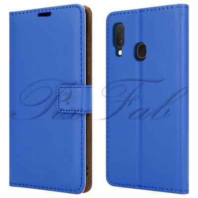 Fr Samsung Galaxy A20e A202F Neu Schwarz Leder Etui Handyhlle + Display  Glas | eBay.de