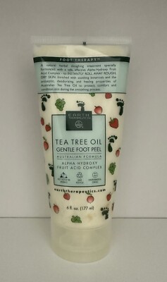 Earth Therapeutics Foot Therapy Gentle Foot Peel Tea Tree Oil 6 oz New