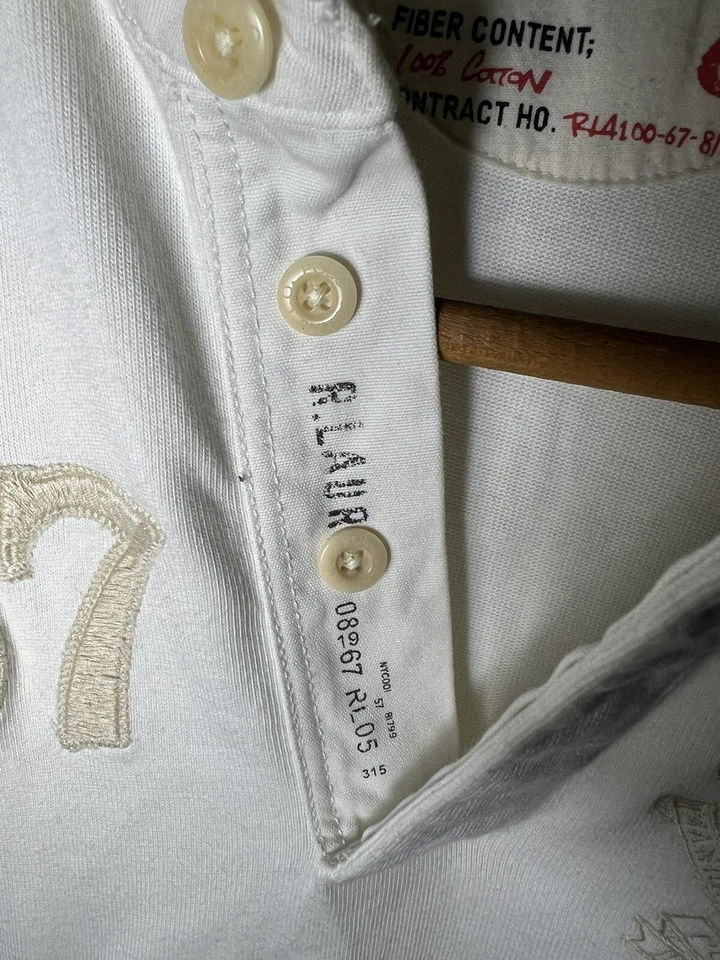 Polo Jeans Ralph Lauren Cuello Para Hombre Blanco Manga Larga Polo Foto 2 de 4