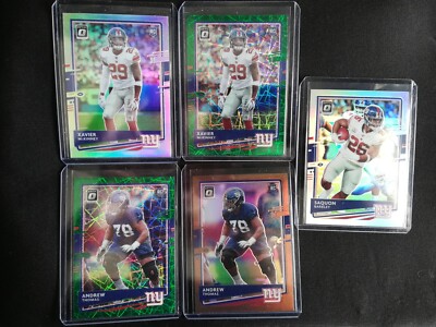 New York Giants Trading Card LOT (RC, Laser Prizm, Silver Prizm, Inserts) NFL