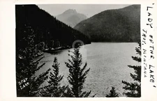 Lady of the Lake Troy Montana 1946 RPPC Photo Postcard COPY