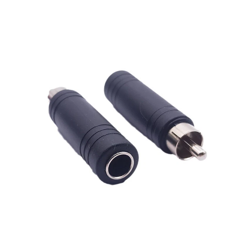 8pcs Female 6.35mm 1/4" Jack to Male RCA Connector Converter Audio Adapter Mono - Image 3 of 4
