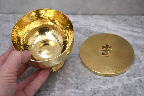 Nice Handmade Goldplated Ciborium, Made in Spain by Almy, 5" (CU2131) chalice co - Picture 3 of 14