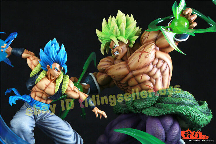 Dragon Ball Gogeta VS Broly Statue With Led Base Painted Model Collection  DBZ