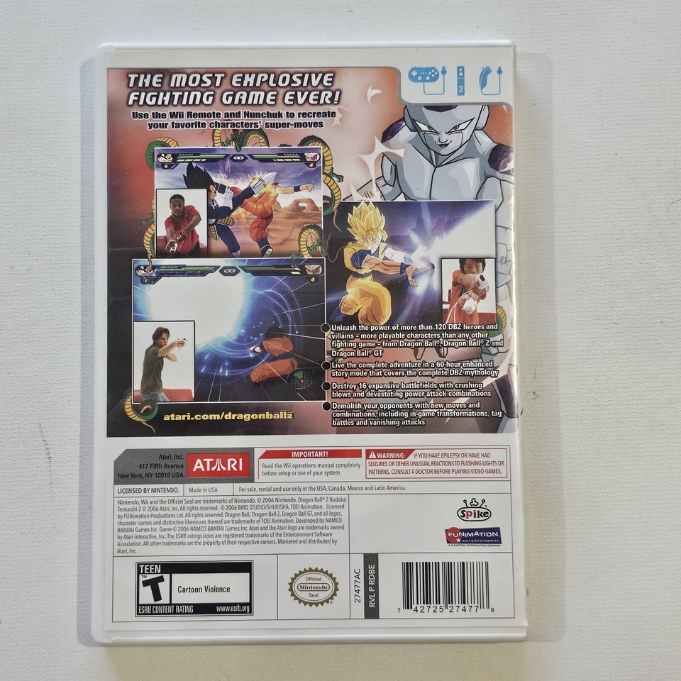 DragonBall Z Budokai Tenkaichi 2 CIB Nintendo Wii Foto 2 de 4