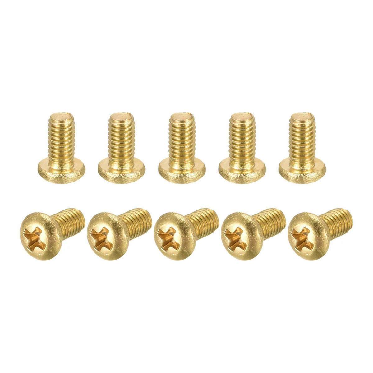 Brass Machine Screws M3x6mm Phillips Pan Head Fastener Bolts