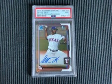 2015 BOWMAN DRAFT DILLON TATE *1ST BOWMAN CHROME AUTO PSA 9 MINT*  RANGERS