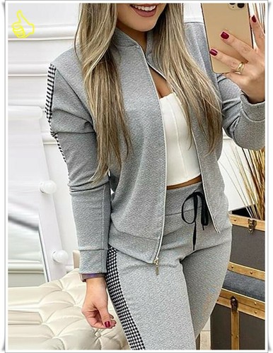 Set Women Black Long e Plaid Patchwork Jack & Draw