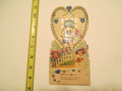 Vintage Valentine Affections Offering 3D Stand up Made in Germany A163
