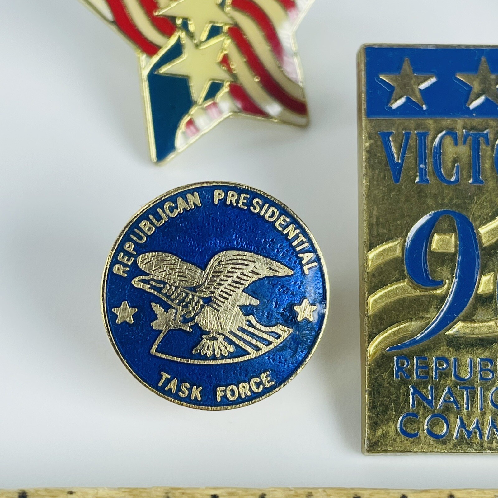 1996 Republican National Committee Presidential Political Hat Lapel Pin Lot VTG