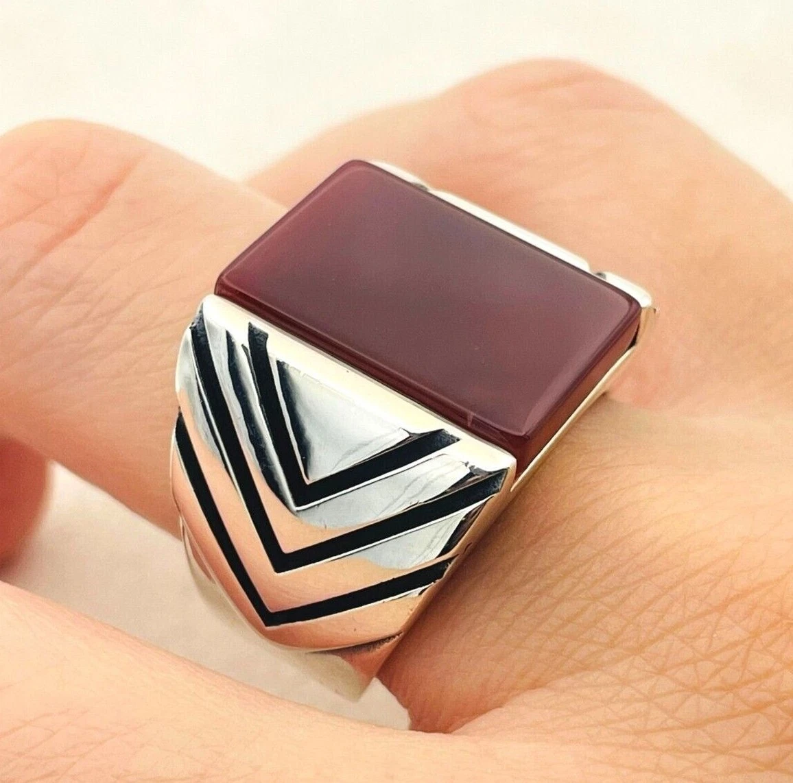 Square stone ring sale design